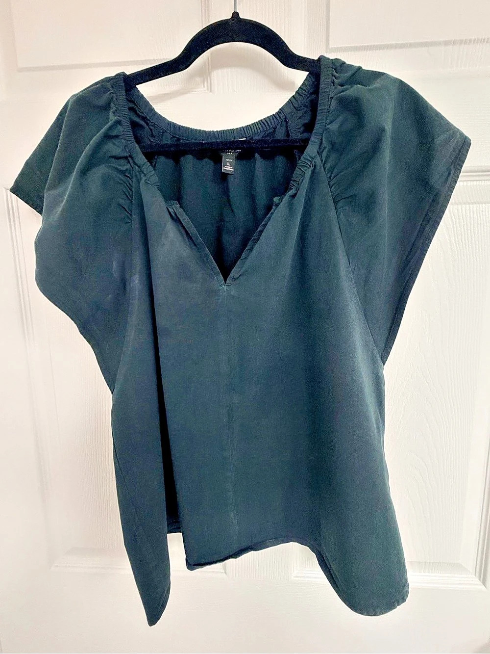 Banana Republic Women's Black Short Sleeve Blouse